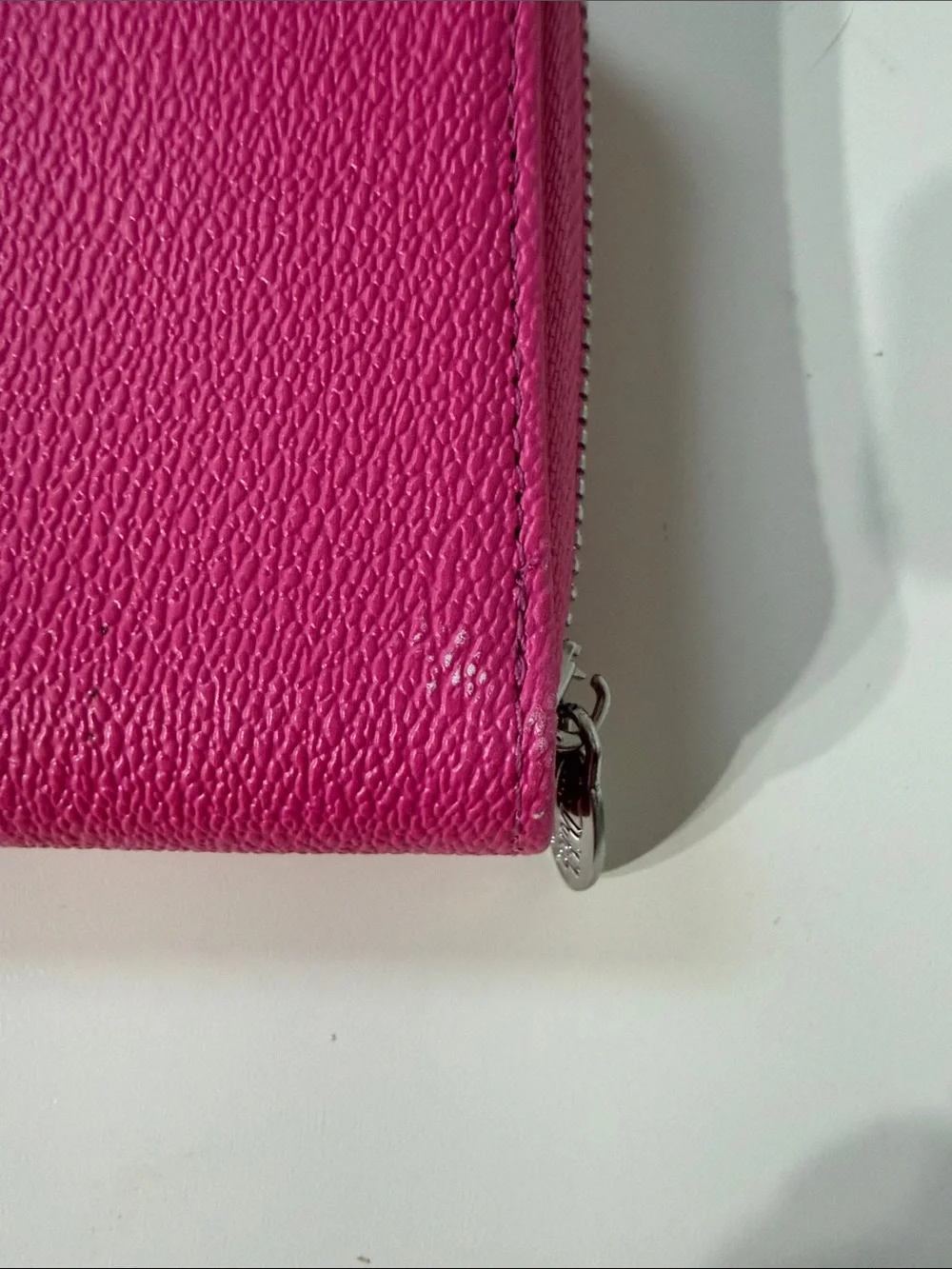 Von Dutch Hot Pink Zip-Around Logo Wallet